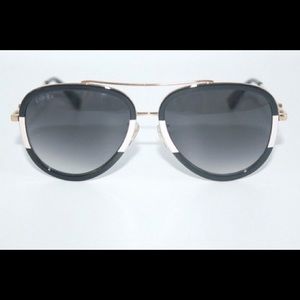 Authentic Gucci Black/White Aviator Sunglasses